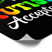 Autismus Bewusstsein Akzeptanz Unendlichkeit Symbo Poster (Ecke)