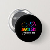 Autismus-Bewusstsein-Akzeptanz-Unendlichkeitssymbo Button (Vorne & Hinten)