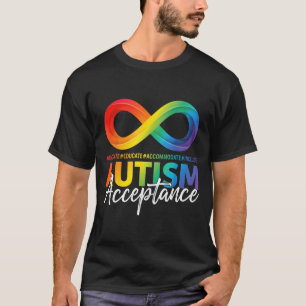 Autismus-Bewusstsein-Akzeptanz-Unendlichkeitssymbo T-Shirt