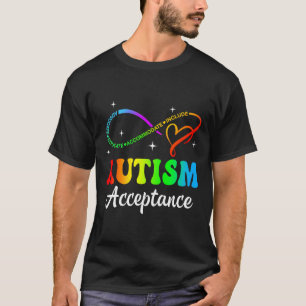 Autismus-Bewusstsein-Akzeptanz-Unendlichkeitssymbo T-Shirt