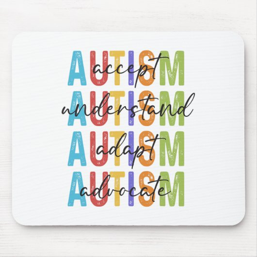 Autismus Bewusstsein Akzeptanz verstehen Adapt Adv Mousepad (Vorne)