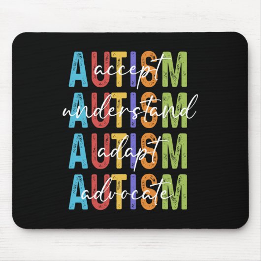 Autismus Bewusstsein Akzeptanz verstehen Adapt Adv Mousepad (Vorne)