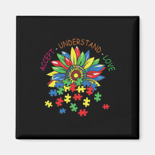 Autismus Bewusstsein Akzeptanz verstehen Liebe von Magnet