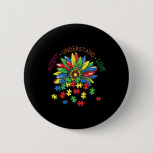 Autismus-Bewusstsein Akzeptiere Verstehe Liebe Asd Button