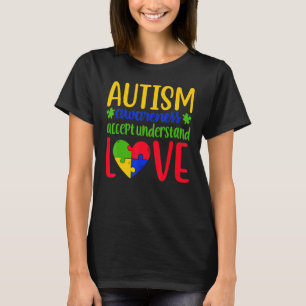 Autismus Bewusstsein akzeptiert, Liebe als Verwand T-Shirt