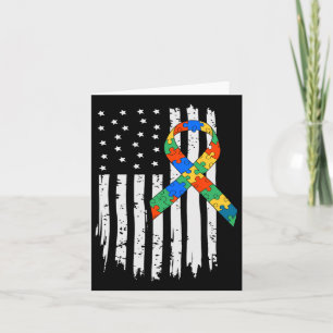 Autismus Bewusstsein Amerikanisches Flag Puzzle Au Karte
