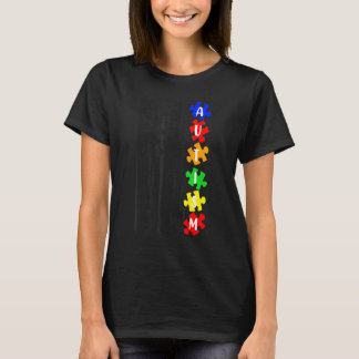 Autismus-Bewusstsein Amerikanisches Flagge-Puzzlet T-Shirt