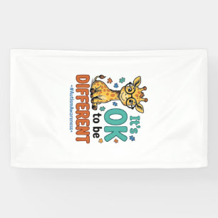 Autismus-Bewusstsein Anders Giraffe Vintage-Shirt_ Banner