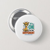 Autismus-Bewusstsein Anders Giraffe Vintage-Shirt_ Button (Vorne & Hinten)