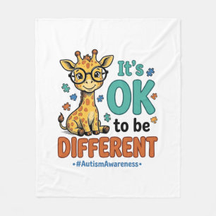 Autismus-Bewusstsein Anders Giraffe Vintage-Shirt_ Fleecedecke
