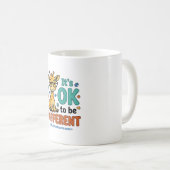 Autismus-Bewusstsein Anders Giraffe Vintage-Shirt_ Kaffeetasse (VorderseiteRechts)