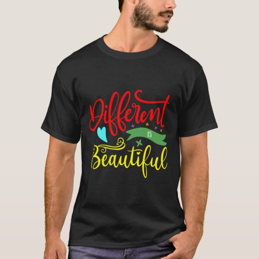 Autismus Bewusstsein anders ist schön T-Shirt (Vorderseite)