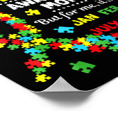 Autismus Bewusstsein - April ist nationale Autismu Poster (Ecke)