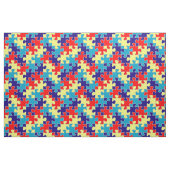 Autismus-Bewusstsein ASD Asperger-Puzzle-Muster Stoff (Fat Quarter (45,7 x 55,9 cm))