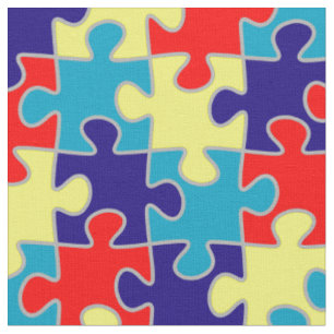Autismus Bewusstsein ASD Aspergers Puzzle Muster Stoff