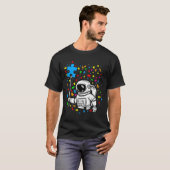 Autismus Bewusstsein Astronaut Ballon Autismus Spa T-Shirt (Vorne ganz)