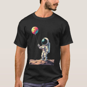 Autismus-Bewusstsein-Astronaut-Ballon T-Shirt
