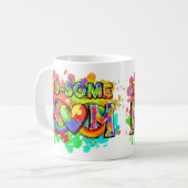 Autismus Bewusstsein Au-some Mama Tasse (Vorderseite Links)