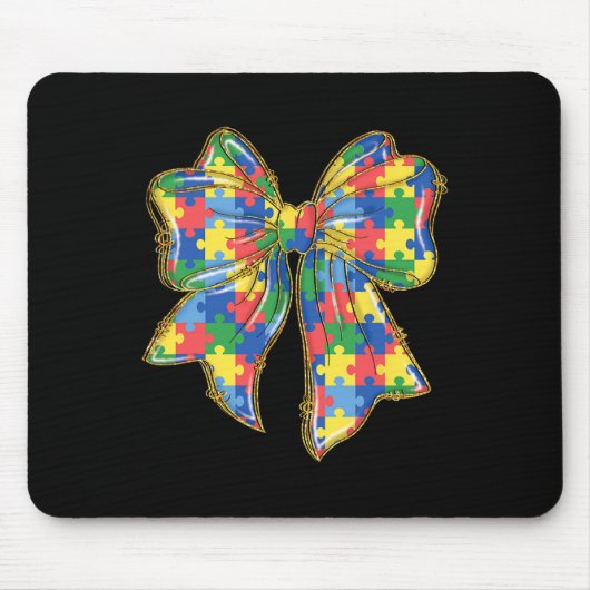 Autismus-Bewusstsein Autism Squad Unterstützung Fr Mousepad (Vorne)