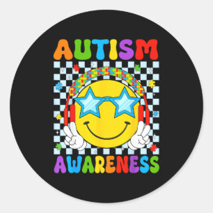 Autismus-Bewusstsein Autism Squad Unterstützung lu Runder Aufkleber