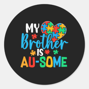 Autismus-Bewusstsein Autism Squad Unterstützung To Runder Aufkleber