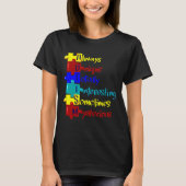 Autismus Bewusstsein Autismus Akronym Puzzle T-Shirt (Vorderseite)