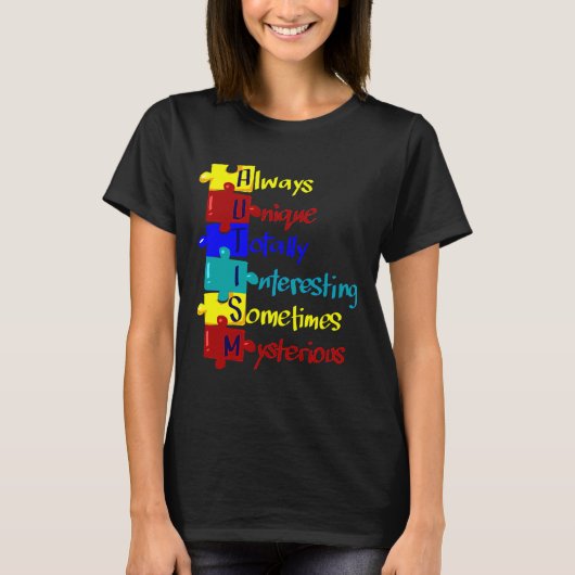 Autismus Bewusstsein Autismus Akronym Puzzle T-Shirt (Vorderseite)