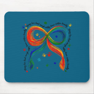 Autismus-Bewusstsein Autismus Coquette-Schleife Ne Mousepad