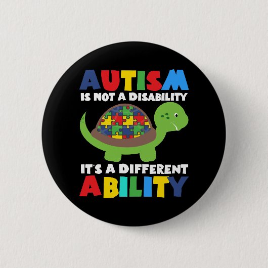 Autismus Bewusstsein Autismus ist keine Behinderun Button (Vorderseite)