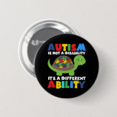 Autismus Bewusstsein Autismus ist keine Behinderun Button (Vorne & Hinten)