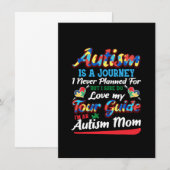 Autismus Bewusstsein Autismus Mama Puzzle Piece Au Dankeskarte (Vorne/Hinten)