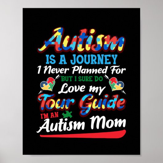 Autismus Bewusstsein Autismus Mama Puzzle Piece Au Poster (Vorne)