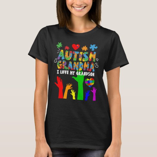 Autismus Bewusstsein Autismus Oma I Liebe Mein Gro T-Shirt (Vorderseite)