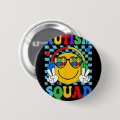 Autismus Bewusstsein Autismus Squad Unterstützung Button (Vorne & Hinten)