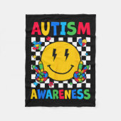 Autismus Bewusstsein Autismus Squad Unterstützung Fleecedecke (Vorderseite)