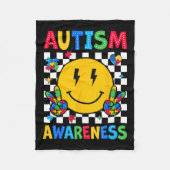 Autismus Bewusstsein Autismus Squad Unterstützung  Fleecedecke (Vorderseite)