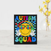 Autismus Bewusstsein Autismus Squad Unterstützung Karte (Gelbe Blume)