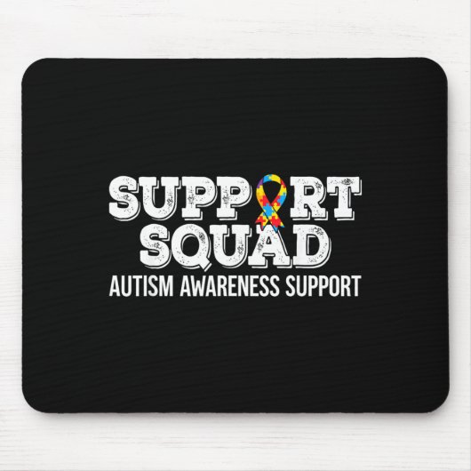 Autismus-Bewusstsein Autismus-Support-Squad Famili Mousepad (Vorne)