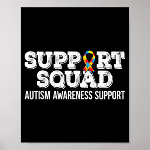 Autismus-Bewusstsein Autismus-Support-Squad Famili Poster