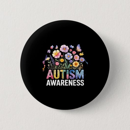 Autismus-Bewusstsein autistisch Button (Vorderseite)