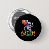 Autismus-Bewusstsein autistisch Button (Vorne & Hinten)
