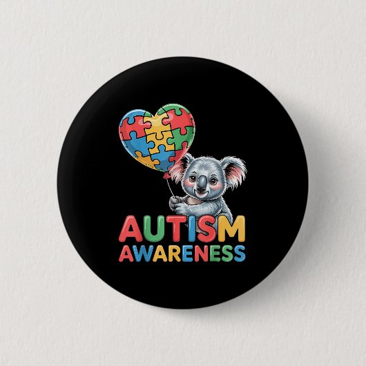 Autismus-Bewusstsein autistisch Button (Vorderseite)