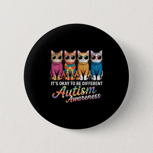 Autismus-Bewusstsein autistisch Button (Vorderseite)
