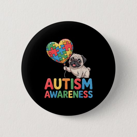 Autismus-Bewusstsein autistisch Button (Vorderseite)