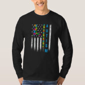 Autismus-Bewusstsein Autistisch erschütterte ameri T-Shirt (Vorderseite)