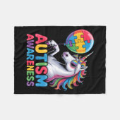 Autismus-Bewusstsein autistisch Fleecedecke (Vorderseite (Horizontal))