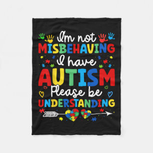 Autismus Bewusstsein Autistisch Ich bin nicht fals Fleecedecke