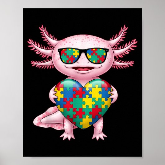 Autismus-Bewusstsein autistisch Poster (Vorne)