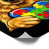 Autismus-Bewusstsein autistisch  Poster (Ecke)