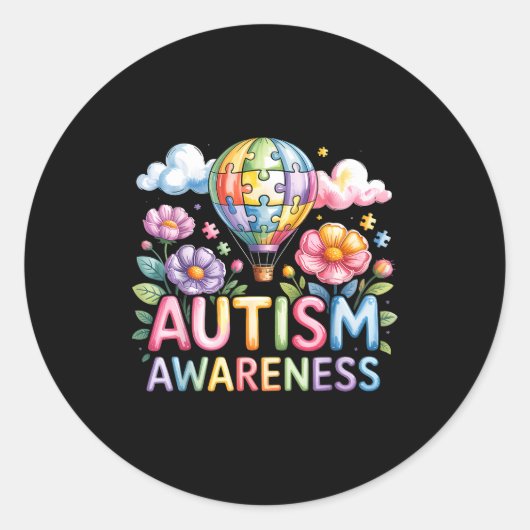 Autismus-Bewusstsein autistisch Runder Aufkleber (Vorderseite)